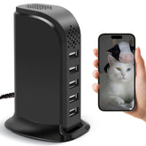 HSKAH WiFi Pet Camera Charger front view, discreet design for combined monitoring and charging.