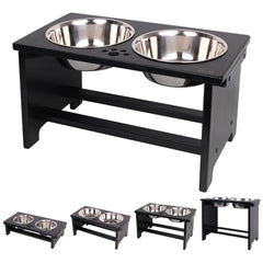 HTB elevated dog bowls stand promotes comfortable feeding posture