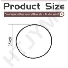 HTJYMY motor gasket black closeup highlighting durable seal for filter maintenance.