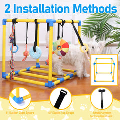 Huagerl Puppy Play Gym suction cups securing safe indoor play
