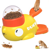 HUAYUANDA Duck Dog Feeder front view—slow-release treats for mindful meals.