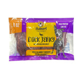 Hubert Premium Duck Jerky 8oz pack, ideal training reward for dogs of all sizes.
