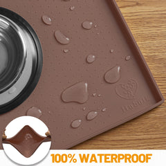 Hubulk dog feeding mat is dishwasher safe for easy cleanup after meals.
