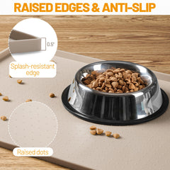 Hubulk dog feeding mat non-slip base keeps bowls steady