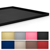 Hubulk dog feeding mat top view with tall lip for spill containment.