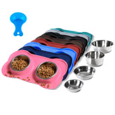 Hubulk Pet Bowls stainless steel set for mess-free dining and easy cleaning