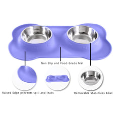 Hubulk tazones para agua y comida, diseño compacto para mascotas de tamaño variable