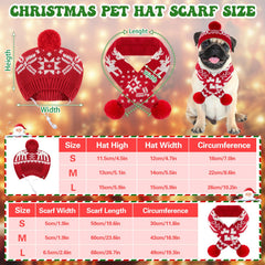 Huhumy red knit scarf shown with hat for extra winter warmth