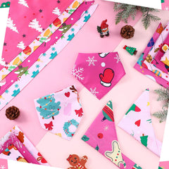 Huhumy folded triangle bandana fits securely for easy, adjustable wear