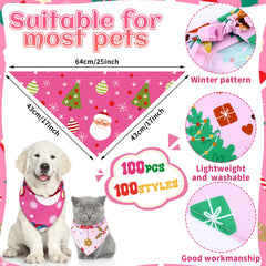 Huhumy pink triangle bandana on a dog for a festive photo-ready look