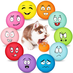 Hungdao dog squeaky ball multicolor assortment for engaging fetch and endless play.