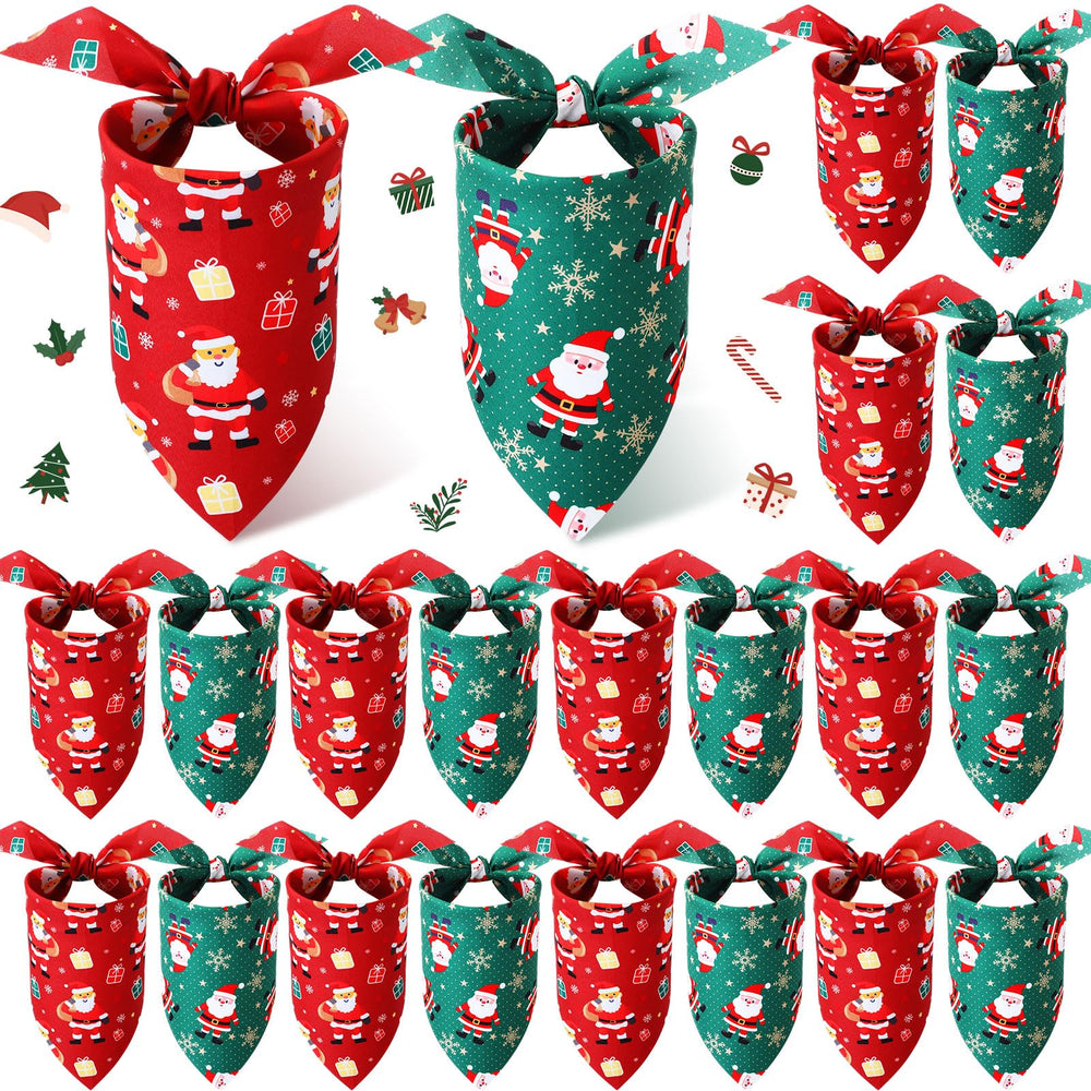 HunnmingRe Christmas dog bandana with snowman pattern for festive dog styling at parties