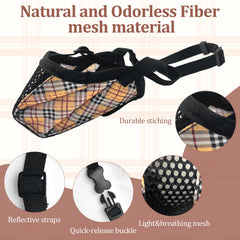 Hurifeng dog muzzle with adjustable nylon strap demonstrates secure escape-proof fit