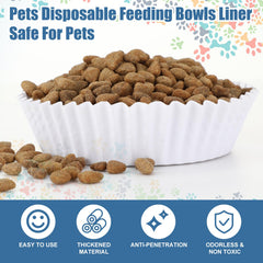 hushee cat wet-food liner in bowl keeps bowls tidy