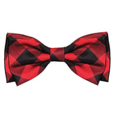 Huxley & Kent buffalo check bow tie on small dog collar for festive photos