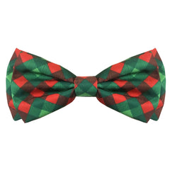 Huxley & Kent Bow Tie for Pets in Scottish Check, large, great for festive photos