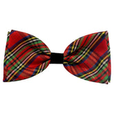 Huxley & Kent pet bow tie Christmas plaid on collar adds festive photo-ready charm.
