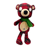 Huxley & Kent Slappies Plaidington Bear small side view for interactive, hunting-inspired play.