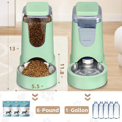 HWONMTE gravity-feeder system maintains steady supply for pets throughout the day.