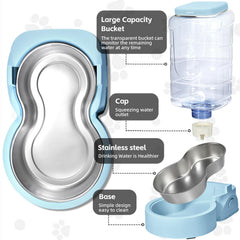 HWONMTE stainless-steel-bowl-removable, easy cleaning and fresher food with sturdy, rust-resistant materials