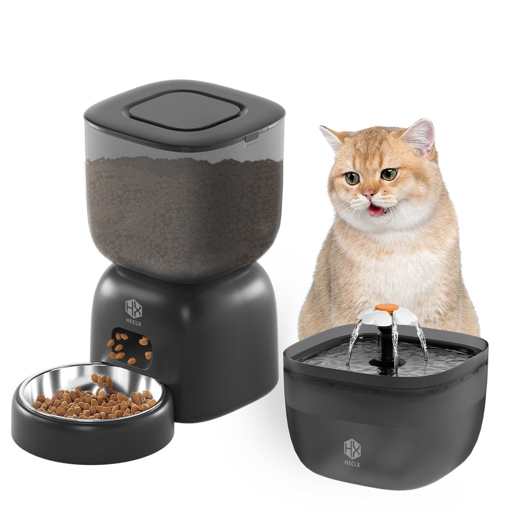 HX HECLX automatic feeder front view for scheduled pet meals.