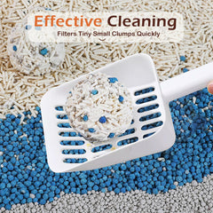 Hychipet cat pooper scooper razor-edge digs deeply for efficient scooping.