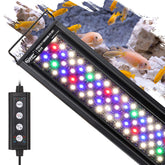 Hygger 18W 24/7 light front view for planted tanks with compact form.