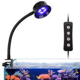 Hygger 30W Reef Light angled view showcasing full-spectrum lighting for vibrant corals.