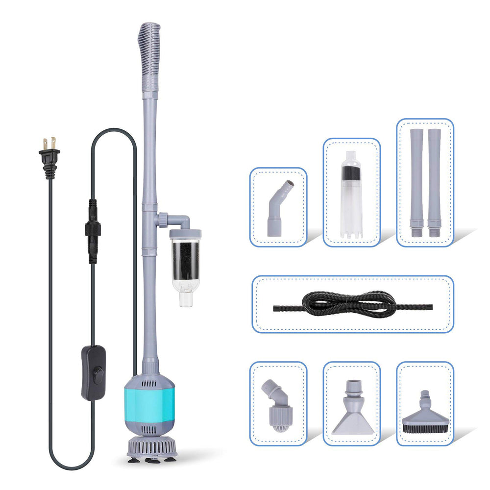 Hygger 360GPH cleaner with extended tube for deep tanks and reach
