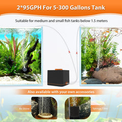 hygger air pump ABS shell provides durable protection in busy setups.