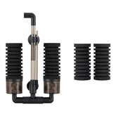 Hygger aquarium double sponge filter front view, compact design for small tanks