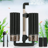 The Hygger aquarium double sponge filter setup delivers powerful filtration for clearer water in freshwater and saltwater tanks.
