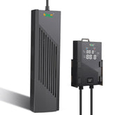 hygger aquarium heater front view highlights robust design for reliable tank heating.