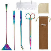 Hygger aquarium tools curved scissors for precise plant trimming in your tank.
