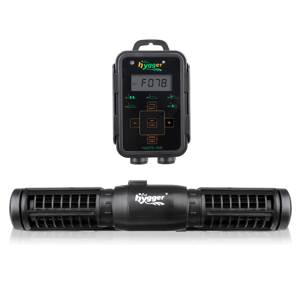 hygger Aquarium Wave Maker front view with compact housing and rotatable head for customizable flow