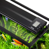 hygger auto on off LED aquarium light with extendable legs over a 48–55 inch tank for planted setups