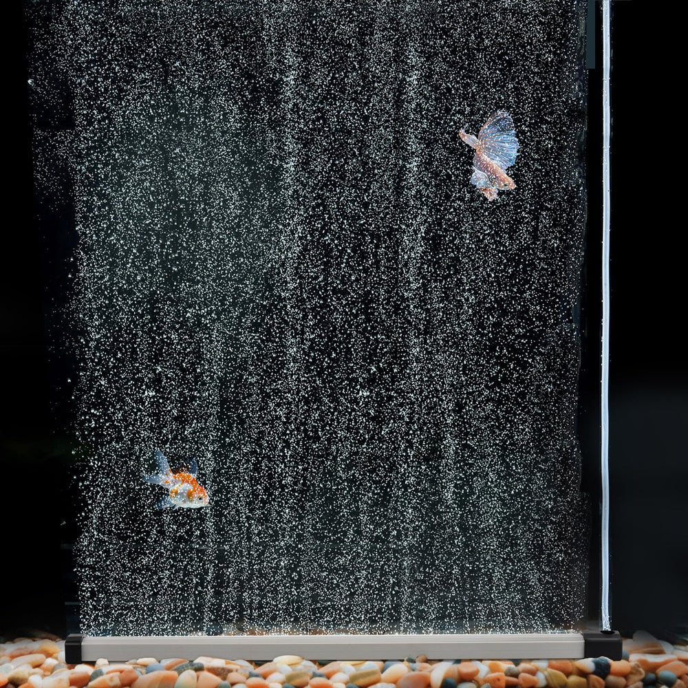 The hygger bubble strip 13.8-inch wall-assembly shows steady, oxygen-boosting bubbles for tanks.
