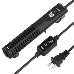 Hygger ceramic submersible heater with external controller displays precise temperature for tanks.