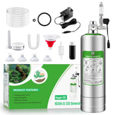 Hygger CO2 2L bottle front view for durable CO2 delivery.