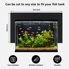 Hygger CO2 non-reflective black backdrop enhances fish colors and plant contrast.
