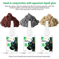 Hygger CO2 Cotton Wool driftwood-fit fills irregular surfaces for strong hold.