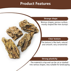 Hygger CO2 dragon stone rock tree-stump shape adds depth in an aquarium centerpiece.