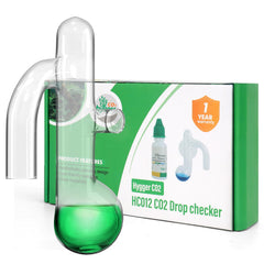 Hygger CO2 Nano Drop Checker suction mount secures placement for clear viewing.