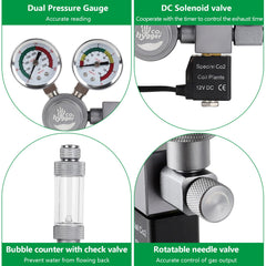 Hygger CO2 regulator upgraded bubble counter for stable, observable gas flow.