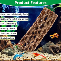 Hygger CO2 Resin Cholla Wood cave for fish adds extra hiding space.