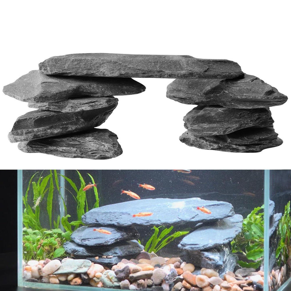 Hygger CO2 slate 2–6 inch stones add natural texture for aquascapes