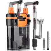 hygger external hang-on-back filter front view highlights compact, space-saving design for small tanks.