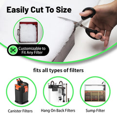 Hygger hang-on filter compatibility with filter floss for improved mechanical filtration