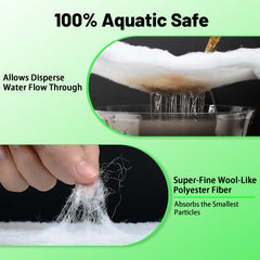 Hygger three-quarter-inch-thick filter pad reduces intake suction risk for small fish