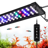Hygger LED aquarium light with extendable bracket fits 24-30 inch tanks for easy setup.